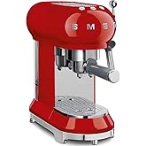 SMEG 50's Style Retro Espresso Coffee Maker Glossy Red