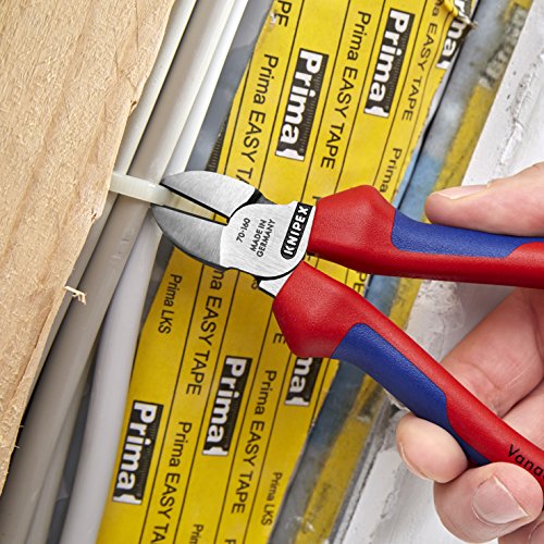 KNIPEX 70 02 160 Seitenschneider, präzises Schneiden bis Ø 4,0 mm, mit Mehrkomponenten-Griffhüllen, 160 mm - 6
