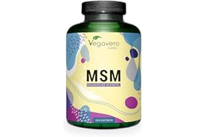 MSM Integratore | 365 capsule | 2000 mg Metilsulfonilmetano per dose | Zolfo Organico puro al 99,9% | Salute delle Articolazioni, Unghie e Capelli | Vegan | Vegavero®
