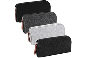 YDHfdc Filz Mäppchen 4 Stück Federmäppchen Filz Multifunktions Briefpapier Beutel für Stifte Bleistifte Leuchtmarker Gel-Stift Markierungen und Andere Schulbedarf