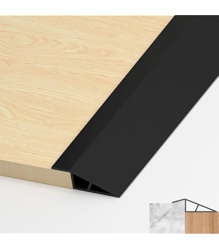 2m * 5cm PVC Overgangsprofiel Hoogtecompensatie Zelfklevend, Overgangslijst Vloerovergangsprofiel voor Hoogteverschil van 5~10mm, Overgangsstrip voor Vloeren en Laminaat (Bruin