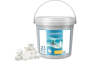 ALLILUYAA 1LB Chlorine Tablets for Swimming Pool, Chlorine Tablets for 1 inch Tub, Suitable for Swimming Pools Spas and Hot Tubs Fountain, Water Park Bathtub, Multifunctional Pool Clean Tablets, 23 x 20 g
