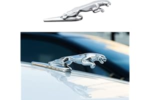 Zbosrma for Jaguar 3D Emblem Car Logo Front Vehicle Hood Ornament Car Cover Chrome Eagle Badge for XF XJ XE XK XKR XFL XJS E Car Accessories (Silver)