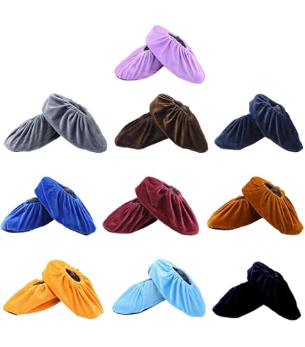 CREATCABIN Lot de 2 chaussons lavables en microfibre réutilisables pour