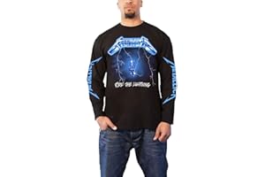 Metallica T Shirt Ride The Lightning Band Logo Nue offiziell Herren Long Sleeve