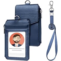 Portabadge In Pelle PU Con Cordino - 2 Pezzi Verticali Per Ufficio, Scuola O Ospedale - Foto 5