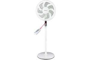 Belaco Pedestal fan 16" Oscillating Free Stand Fan Floor fan, 8 Hours Timer, Remote Control 45W adjustable height BSF-16N