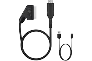 CAVN Scart auf HDMI Konverter, Neuer All-in-One mit SCART-Eingangskabel & HDMI-Ausgangsanschluss HD 1080P Video Audio Adapter, für HDTV STB VHS Xbox PS3 Sky DVD Blu-Ray, 1m Kabel