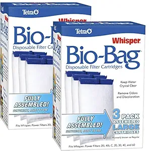 Tetra Whisper ATS26170 Assembled BioBag Filter Cartridges, Large 6 Count