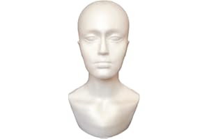 REMORUI Styropor-Perückenkopf – Mannequin-Hut, lebensecht, weißer Schaumstoff-Schaufensterpuppe – A