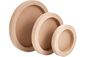OLYCRAFT 3 Stück Holz Leinwand Bretter Runde Holz Malbretter, Unfertige Holzfarbe Gießplatten Für Malerarbeiten (15/20/25 cm Durchmesser)
