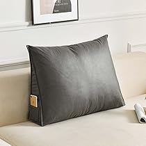 Rückenkissen PU-Leder Keilkissen - Lendenstütze Sofakissen 60-80cm