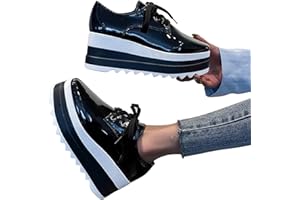 ‎FANNYFUNY Schwarze Sneaker Damen Plattform Elegante Schuhe Lässige Slip On Walkingschuhe Cushion Wasserdicht Flach rutschfeste Sale Outdoor Sportlich Schuhe Bequeme Leistungsstarke Wmshoes Sneakers Schuhe