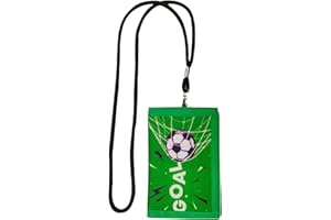 RoxNvm Kids Wallet, Cartoon Waterproof Wallet, Trifold Wallet with Zip Coin Pocket, Boys Wallet for Kids with Card Slots, Travel Document Wallet for Teenagers Gifts(Football Patterns)