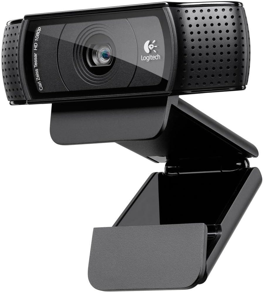 Logitech C920 HD PRO web kamerası, Full-HD 1080p, 78° görüş alanı, otomatik odaklama, net stereo ses, pozlama düzeltme, USB bağlantısı, Skype, FaceTime, Hangouts, vb. için, PC/Mac/ChromeOS/Android için, siyah