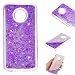Produktbild Flüssig Spiegel Hülle für Moto E4 Plus [Nicht für Moto E4], Silikon Case Schutzhülle Handyhülle Glitzer Flüssig 3D Bling Bling Liebesherzen Glitter Glänzend Luxus Treibsand Liquid Sparkle Cover Tasche für Motorola Moto E4 Plus,Hancda Handytasche Lustig Spiegel Mirror Silikonhülle Dünn Etui Slim Weich Flexibel Transparent Bumper Plastik Backcover für Motorola Moto E4 Plus - Lila
