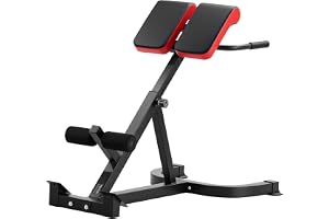VEVOR Hyperextensionsbänk med romersk stol, justerbar förlängningsmaskin 136 kg, multifunktionell träningsutrustning för bullar, hamstrings, nedre rygg och mage, för gym