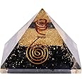 REBUY EMF Protection Orgone Pyramid | Orgonite Pyramid with Protection Stones I Reiki Healing I Meditation I Home & Office Decor Gift Pyramid I, Size: 45-50 mm