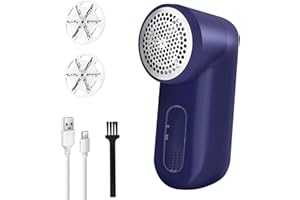 YEEGNAR Fusselentferner, Wiederaufladbarer Fusselfräse, Fuselrasier Elektrisch für Kleidung & Möbel mit Ersatzklingen, USB-Ladekabel, Reinigungsbürste