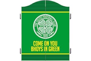 FOCO Officially Licensed Celtic Football Club Bhoys 1888 FC Darts and Dartboard Cabinet, Avaialable in Multiple Designs