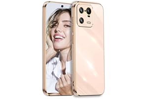 POUHYE Funda para Xiaomi 13 Pro Carcasa Silicona, Protección Cámara Ultra Fina Galvanizado Suave TPU Bumper Resistente Antigolpes Móvil Case para Xiaomi 13 Pro Rosa