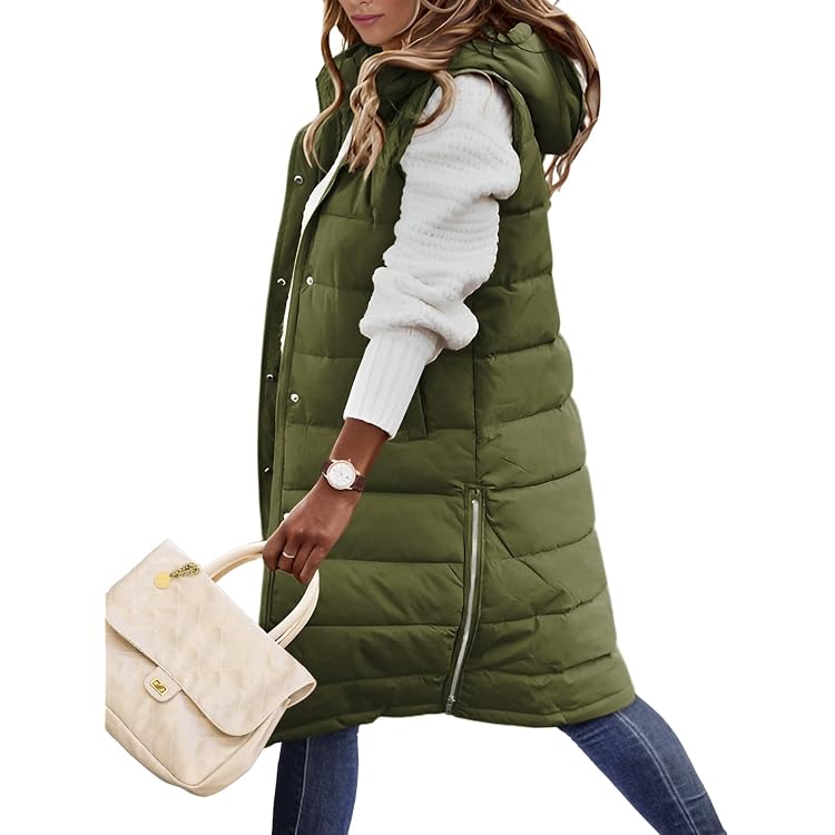 Yourumao Damen Weste Ärmellose Steppweste Jacke, Z Produktbild-Vorschau 8