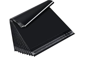 ‎ANSTORE Anstore 60 Versandbeutel Plastik Versandtaschen 300x400mm, Wasserdichte Plastikversandbeutel, Selbstklebend und Blickdicht, Versandbeutel Plastik für Kleidung und Textilien, Schwarz