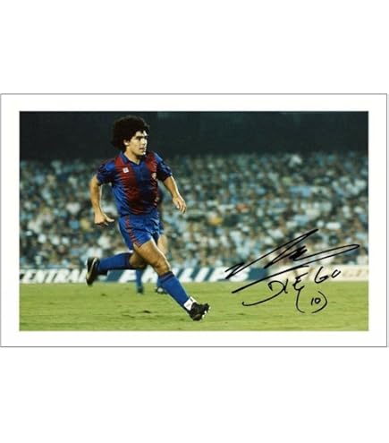 Poster Diego Et Maradona Joueur De Football Professionnel Autographe D%c3%a9coration