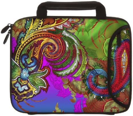 Designer Sleeves 8.9-Inch to 10-Inch Paisley Blush Tablet Sleeve/iPad Sleeve with Handles, Rainbow (10DSH-PAISBL)