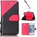 Produktbild EMAXELERS iPhone 7 Muster Slim weich PU Ledertasche Tasche Wallet Case,mit Stand Ständer Karten Slot und Magnetverschluss Flip Etui Tasche für iPhone 7 4.7 Zoll,Red Triangle and Black