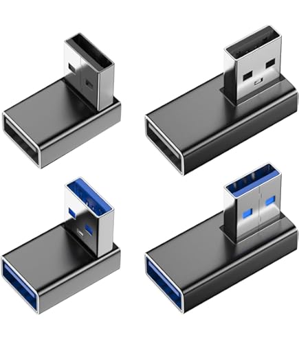 QIANRENON Angolo 90 gradi USB 3.0 Connettore passante per montaggio a pannello USB 3.0 prese da incasso a pannello,5 Gbps,Montaggio a pannello tipo D e XLR,per il trasferimento dei dati e l'addebito