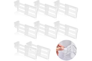 FANXAOLNES 8 Pezzi Divisori Per Frigorifero Divisori Organizzatori Per Frigo Regolabili Frigorifero, Organizzatori Multifunzionali in Materiale PP, Adatti per Cucina, Ufficio e Casa, Facile installazione