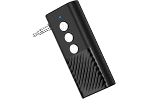 OQIMAX Upgrade Wireless 5.3 AUX Adapter, 2-in-1 Bluetooth Transmitter and Receiver, Portable Rechargeable Bluetooth Receiver 3.5mm, Low Latency, Support TF Card, for Car, TV, Headphones, Speaker