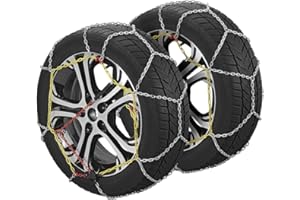 ProPlus Schneeketten KNN140 9mm breite Kettenglieder ÖNORM für verschiedene Reifengrößen, inklusive Reparaturglieder und Koffer, 2 Stück