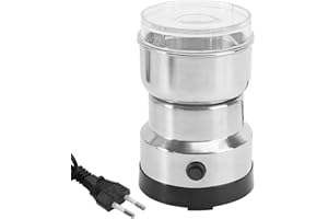 YEARNINGLIFE Elektrische Gewürz und Kaffee Mühle, Kaffeemühle Elektrisch, Getreide Mühle mit Edelstahlmesser, Transparenter Deckel, Elektrische Kaffeemühle aus Edelstahl für Kaffeebohnen, Nüsse, Korn, Gewürze