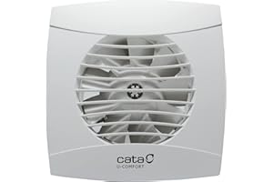 Cata | Extractor de Baño | Modelo UC-10 STD | Serie Estándar | Funciona con el interruptor de la Luz | Extractor Extraplano | Bajo nivel sonoro | Alta Eficiencia Energética, 15,4 x 15,4 x 10,5 cm
