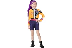 Gaifully Rumi Costume Girls Anime Hunters Cosplay Costume Halloween Party Carnival Outfit for Kids 5-12 Years