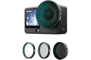 TELESIN Filter Kit for DJI Osmo Action 6 – VND 2-32 Variable ND, CPL UV Lens Filters, Snap-On HD Optical Glass Multi-Coated Set, Action 6 Accessories for Travel, Sports & Cinematic Video