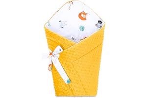 TOTSY BABY Coperta per scoiattolo 80x80 cm - coperta per bebè scoiattolo coperta per busta Cotone con Safari – Minky Toffee