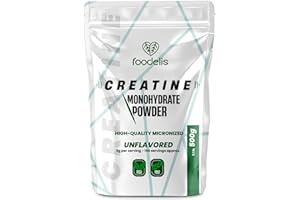 FOODELIS Creatin Pulver 500g – 100% Kreatin Monohydrat, mikronisiert – Ohne Zusätze – Gut löslich & geschmacklos – Mit Dosierlöffel – Vorrat für 166 Portionen