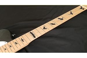 GUITARCUSTOM Adesivi per chitarra e basso, design uccelli, Nero