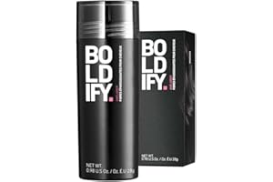 BOLDIFY Fibres Capillaires Naturelles - 28g - Poudre Densifiante – Masque la Perte de Cheveux en 15s – Pour Hommes et Femmes (Noir)