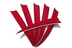 SHARROW 50pcs Archery Arrow Fletchings 5 inch Shield Cut Arrow Feather Right Wing