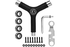 SSRDFU-Set di chiavi per skateboard Y Tool con chiave a brugola,cuscinetto a sfera 608 rs,viti per skateboard,mini chiave inglese,chiave esagonale Strumenti per skateboard Scooter Longboard Mini Board