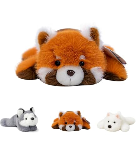 Peluche Réversible Panda Roux Et Géant - Double Face Ultra Doux - Cadeau Parfait Enfant & Adulte - 20/30/50cm