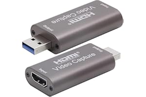 TIANXUAN Video Capture Card 4K 1080P HDMI to USB 3.0 Full HD Video Capture Device Audio Record Grabber for Capturing 1080p@60fps Content LiveBroadcasting Games Xbox PS5 Switch Conference Online Teaching