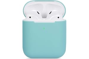 WATRUER Custodia per Airpods compatibile, protettiva in silicone morbido ultrasottile antiurto Accessori per la protezione antiscivolo Custodia per Apple Airpods 2 e 1 Custodia di ricarica - Verde
