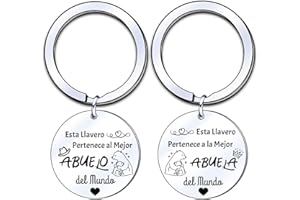 ZYMGUO Regalo Abuela Abuelo Llavero,Regalos Abuela Abuelo Llavero,Regalos Familiares,Regalos Navidad,Regalos de Cumpleaños