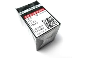 EVERNICE Groz-Beckert Lot de 100 aiguilles en titane pour machine à coudre 135 x 5 Dpx5 Sy1955 Gebedur 21/130