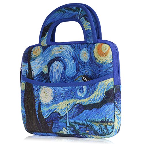 MoKo Universal 7-8 Zoll Tablet Tasche – Neoprene Handtasche Tragetasche Aktentasche Wallet Bag für iPad Mini 4 / 3 / 2 / 1, Samsung Galaxy Tab S2 8.0″, Yuntab 7″, Zenpad 8.0″, Sterne Nacht - 5